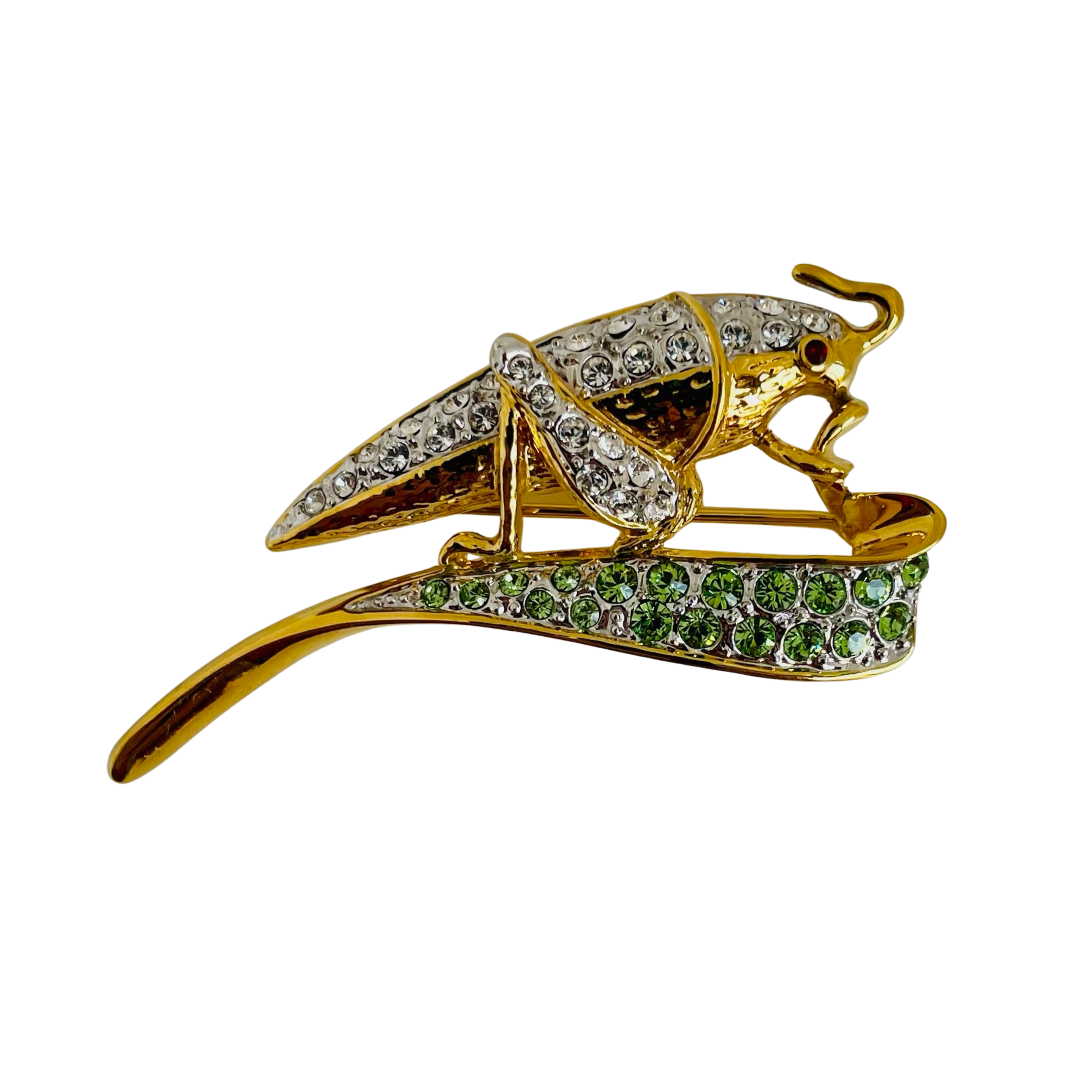 A Jackie Kennedy Vintage Grasshopper Brooch