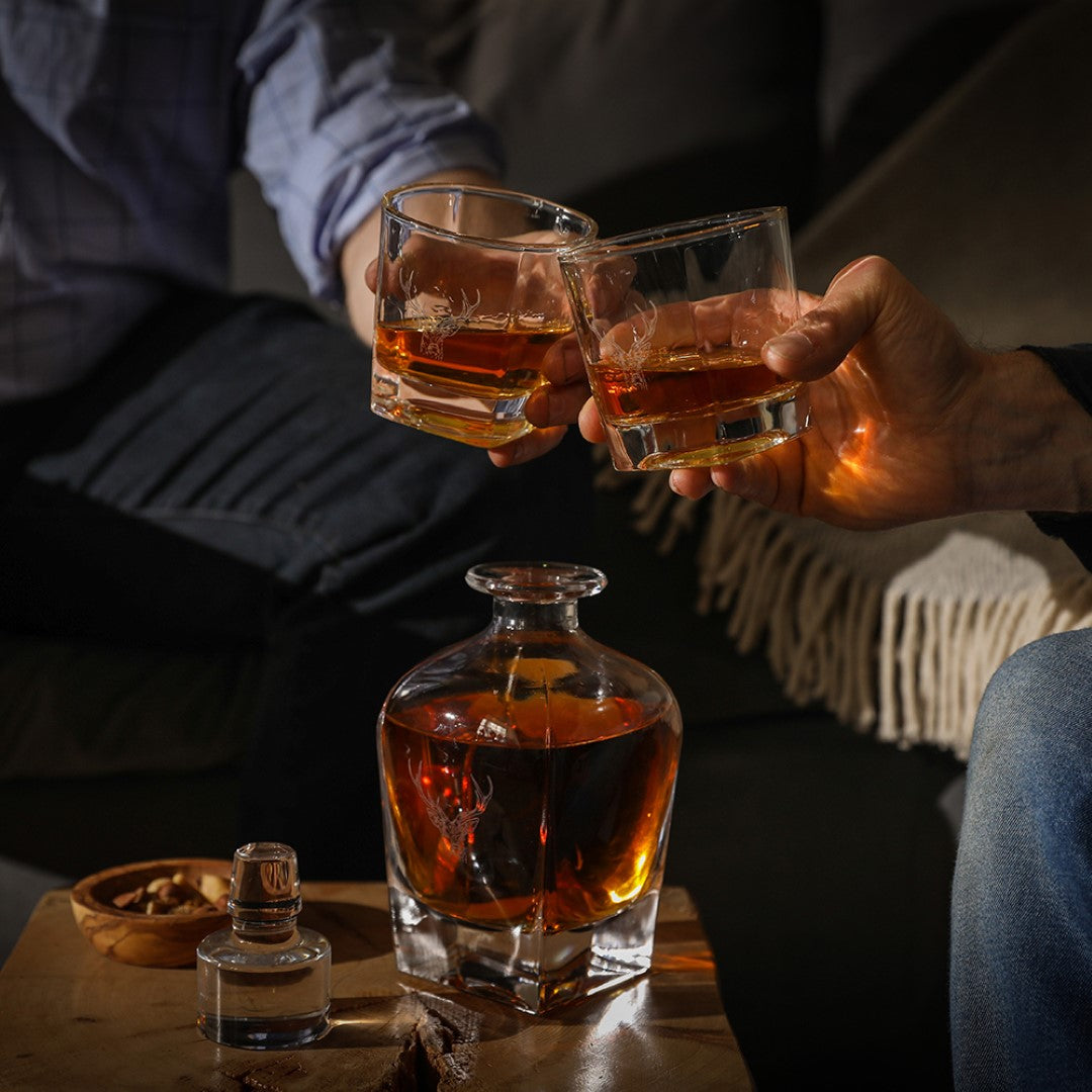 Stag Decanter and Glasses Set