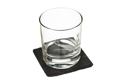 Pheasant Engraved Tumbler with Slate Coaster
