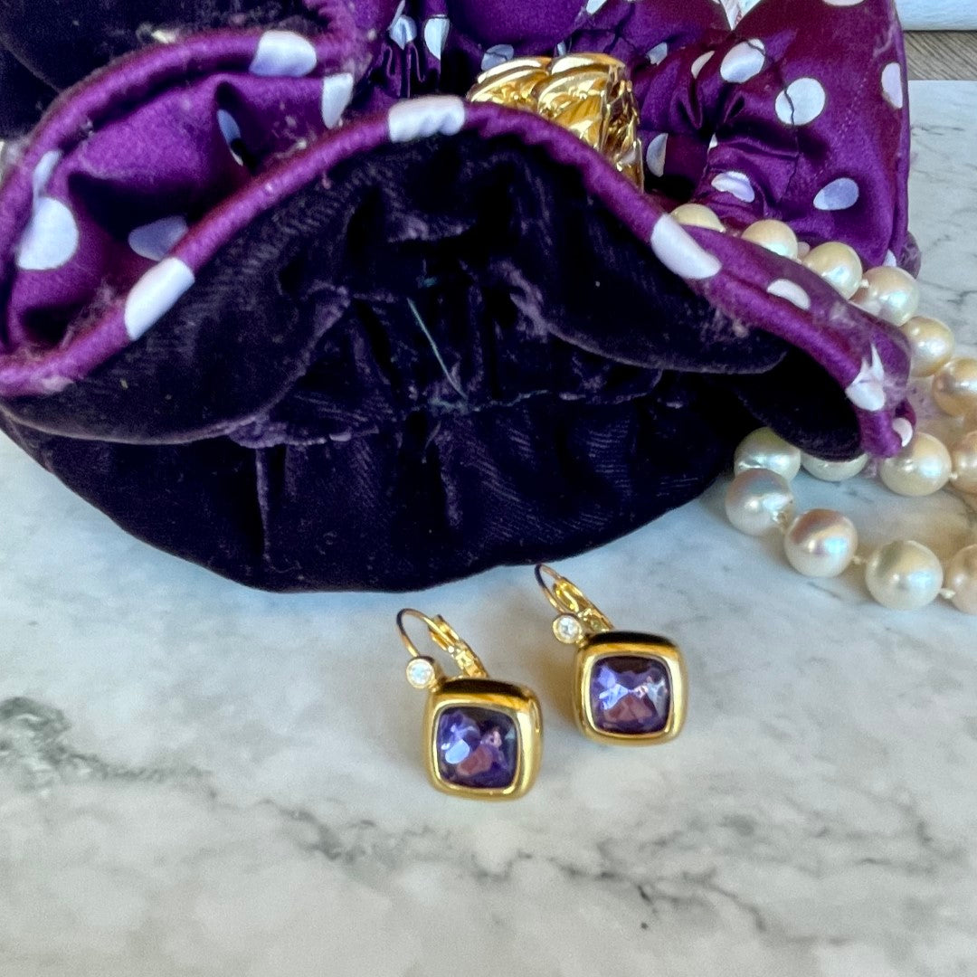 A pair of Vintage Joan Rivers Crystal Earrings