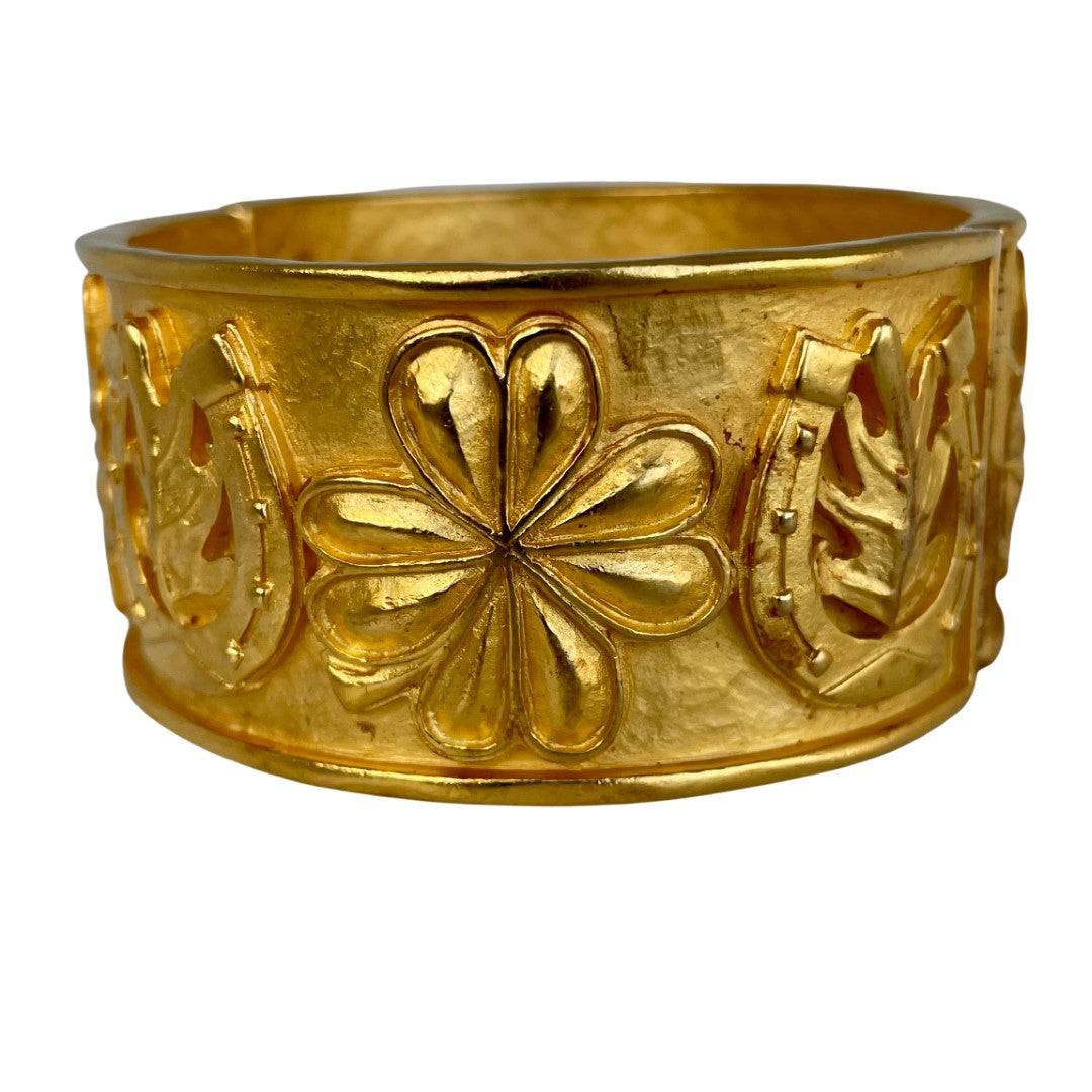 A Vintage Karl Lagerfeld 'Lucky' Cuff Bracelet