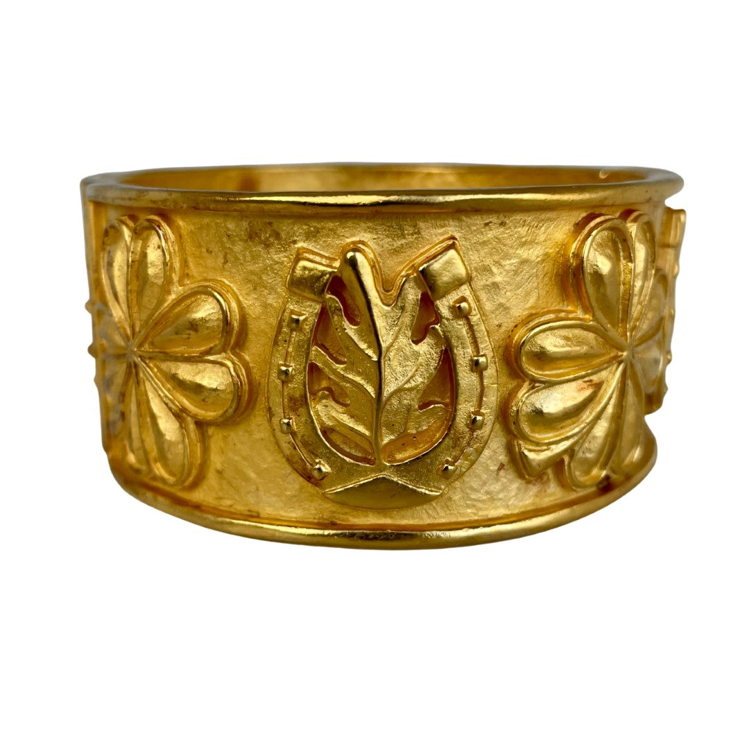 A Vintage Karl Lagerfeld 'Lucky' Cuff Bracelet