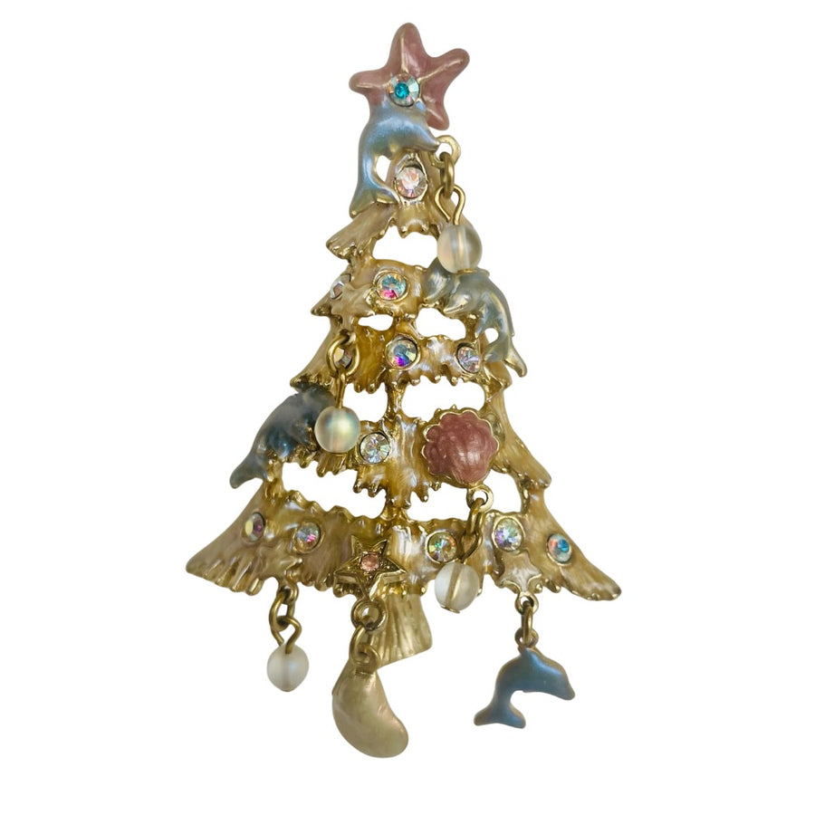 A Vintage Kirks Folly Sealife Tree Brooch