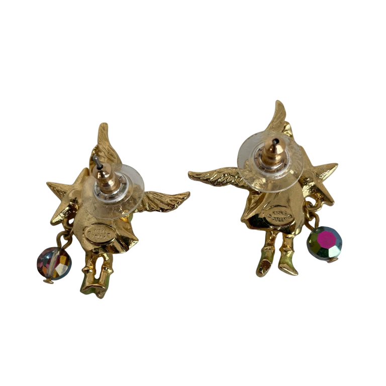 A Vintage Pair of Kirks Folly Angel Stud Earrings