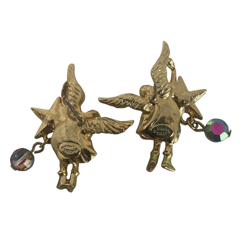 A Vintage Pair of Kirks Folly Angel Stud Earrings