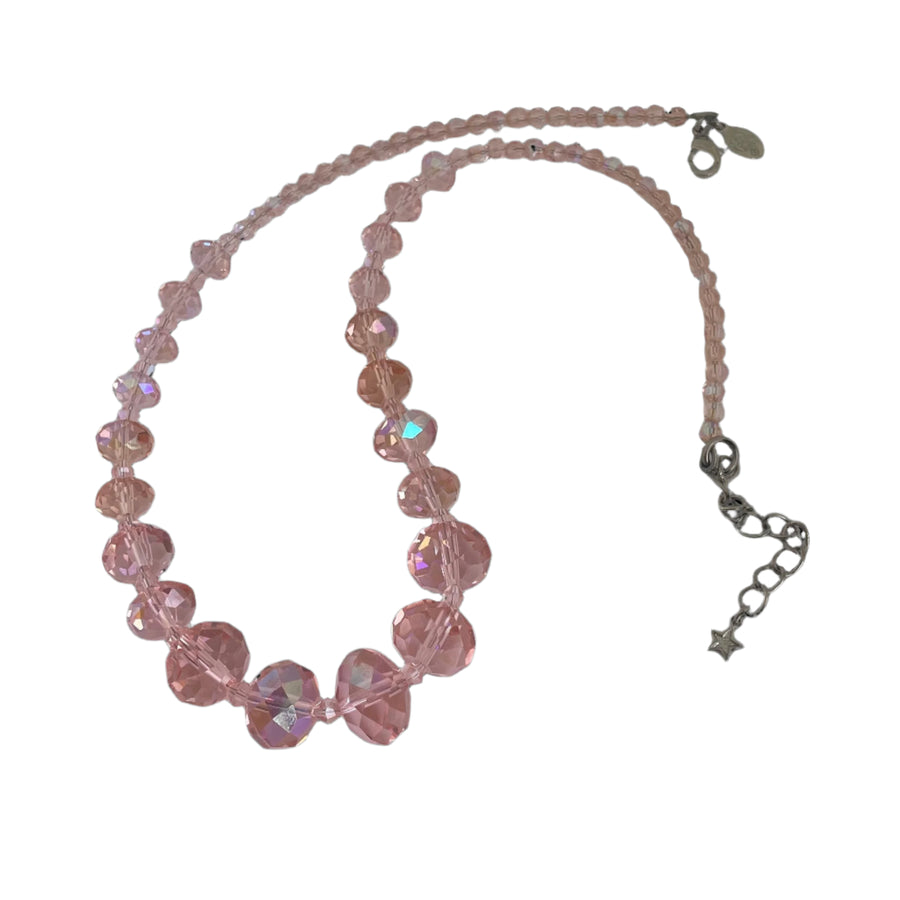 A Vintage Kirks Folly Pink Crystal Necklace