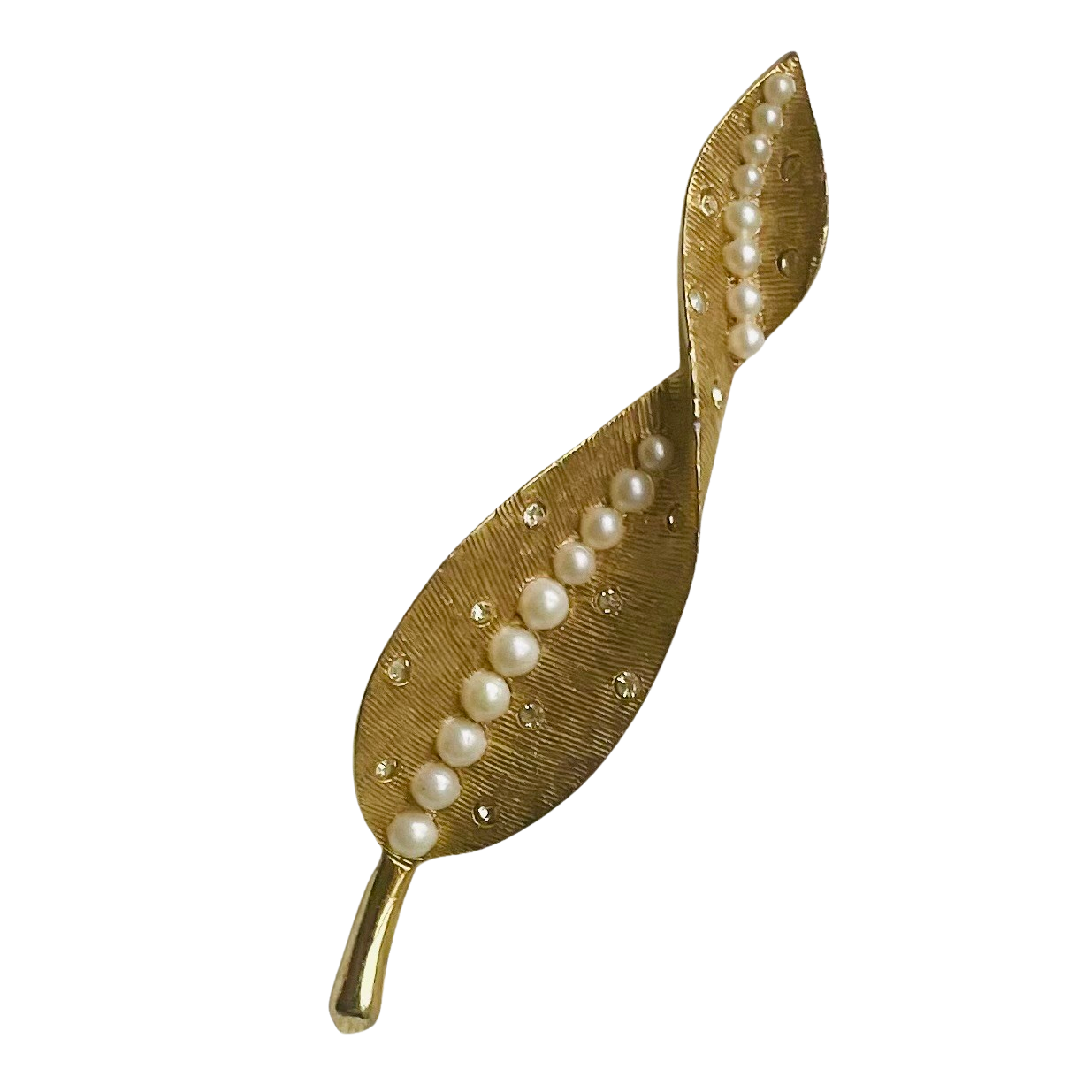 A Vintage Mid Century Kramer Leaf Brooch 1950s