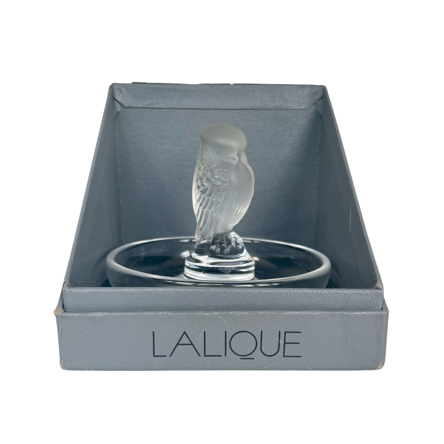 A Vintage Lalique Rapace Bird Dish