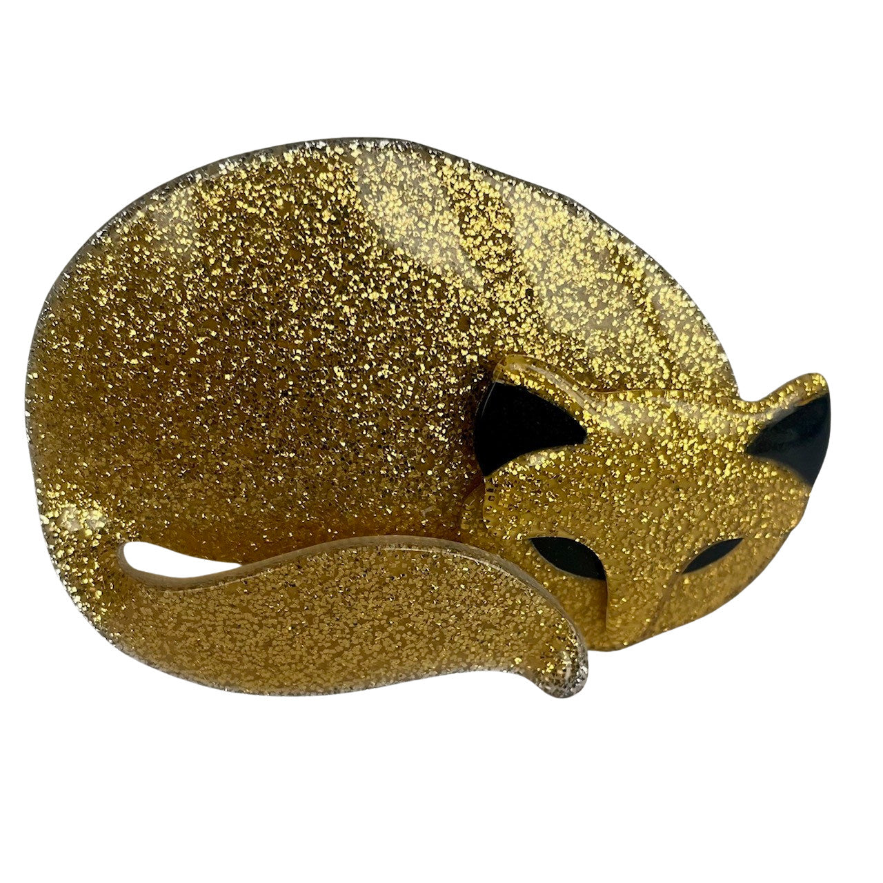 Lea Stein Paris 'Sleeping Cat' Brooch, 1990s