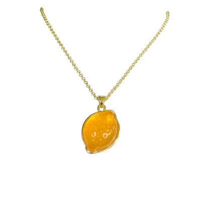 Vintage Gold-Tone Lemon Drop Necklace