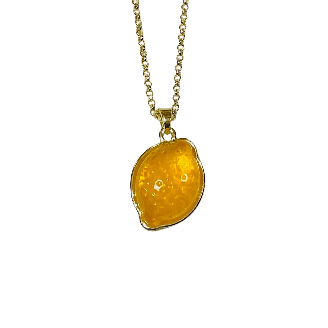 Vintage Gold-Tone Lemon Drop Necklace