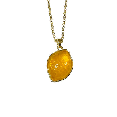 Vintage Gold-Tone Lemon Drop Necklace