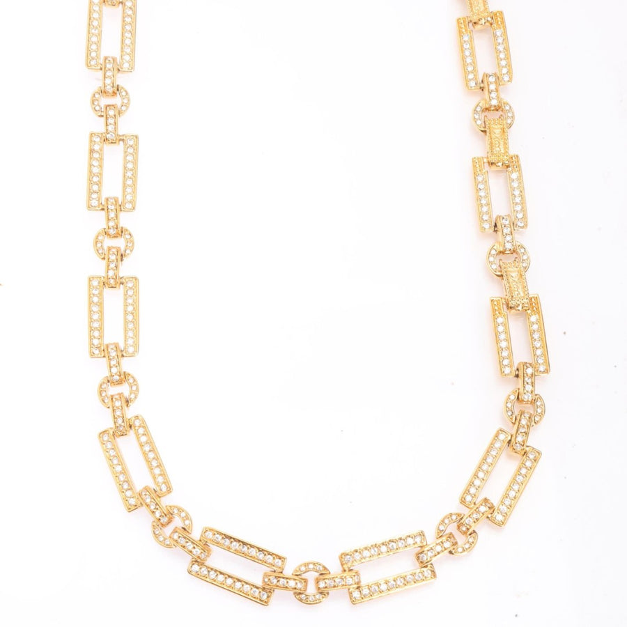 Vintage Christian Dior Chain Link Gold-Plated Necklace