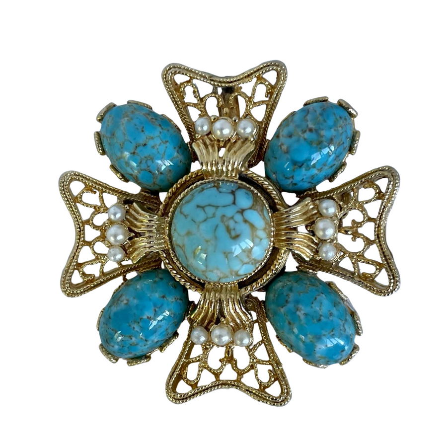 A Vintage Maltese Cross Brooch / Pendant