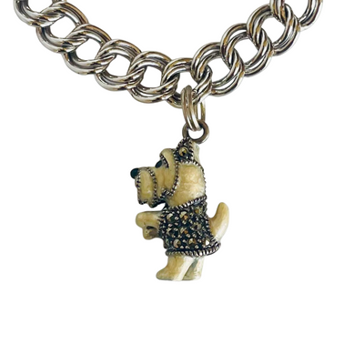Vintage Sterling Silver Bracelet with Scottish Terrier Charm