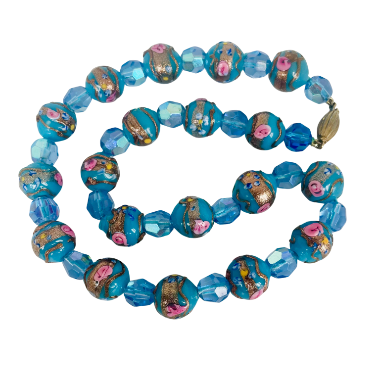 Vintage Mid-Century Venetian Murano Glass 'Wedding Cake' Necklace