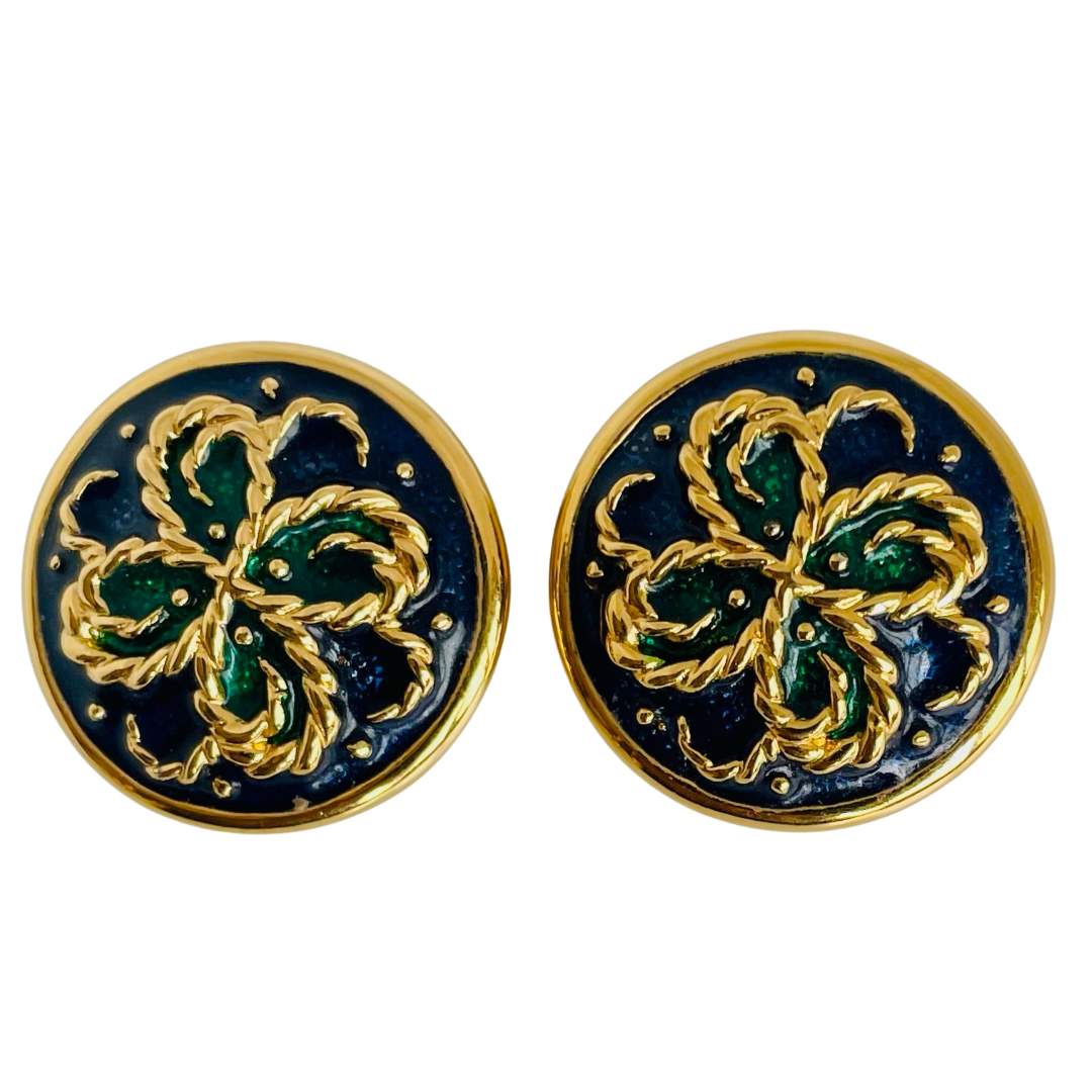 A pair of Vintage Nina Ricci Clip Large Earrings