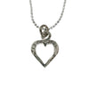 A Sterling Silver Open Heart Pendant Necklace