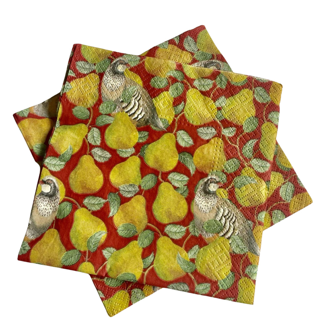 Partridge in a Pear Tree Paper Napkins
