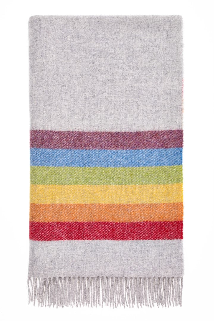 Shetland Throw Grey, Multi colour