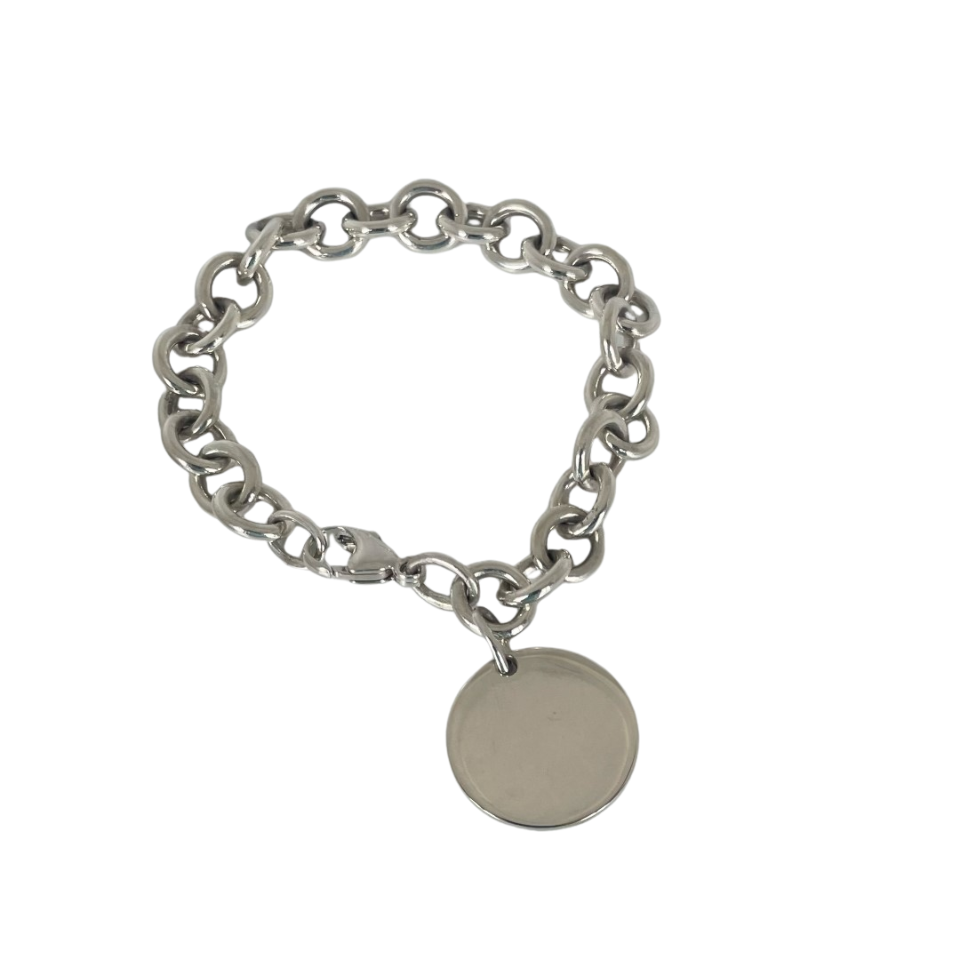A Tiffany Vintage Round Tag Return to Tiffany Silver Bracelet