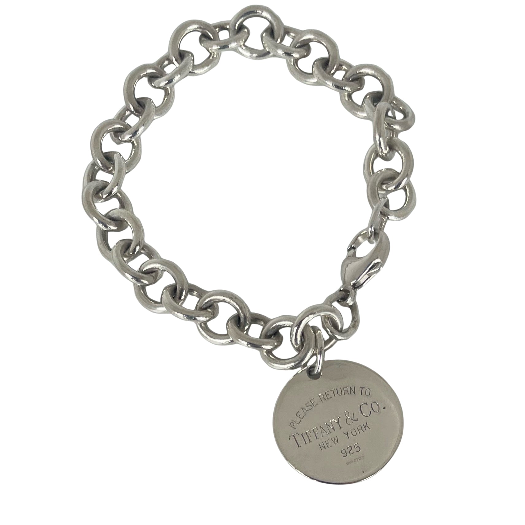 A Tiffany & Co. Vintage Round Tag Return to Tiffany Silver