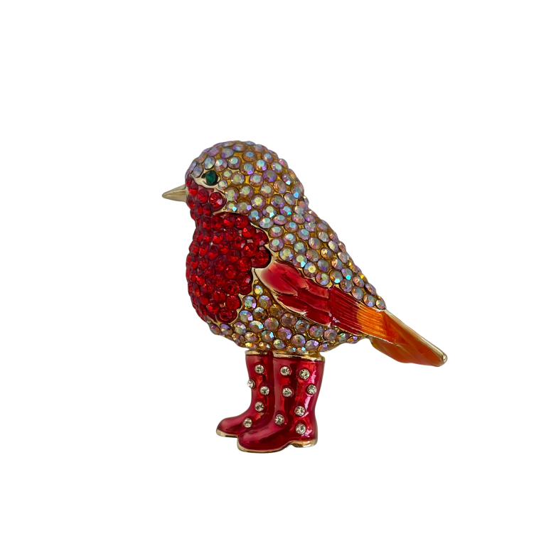Butler & Wilson Festive Robin Brooch