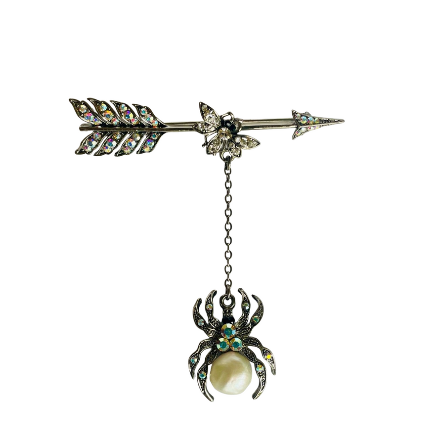 Butler & Wilson Spider and Fly Brooch