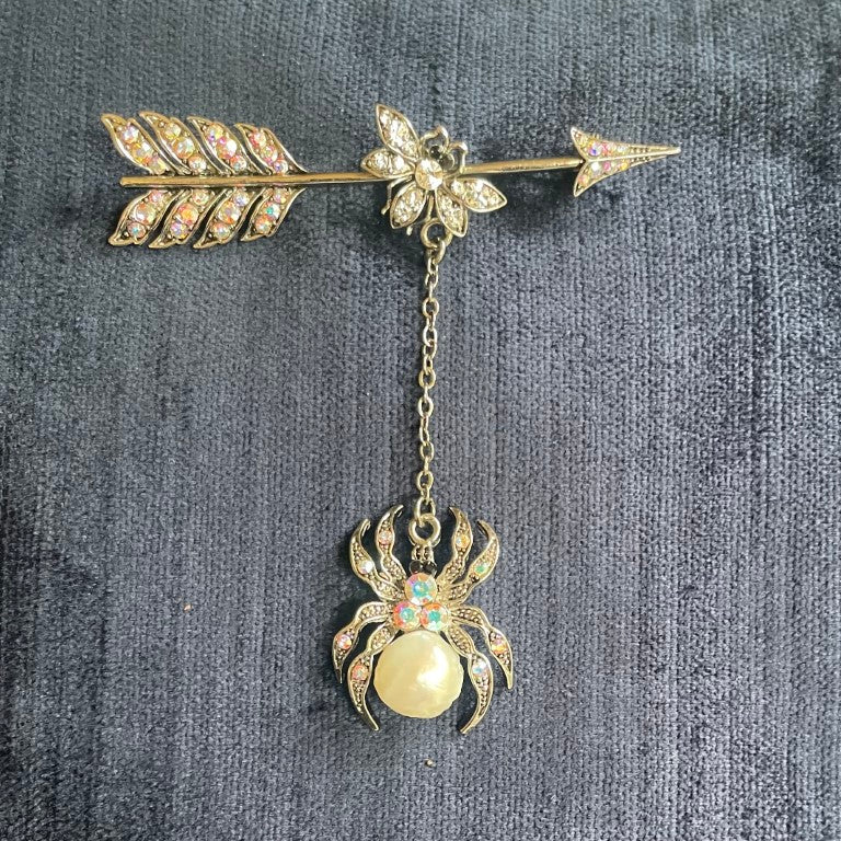 Butler & Wilson Spider and Fly Brooch
