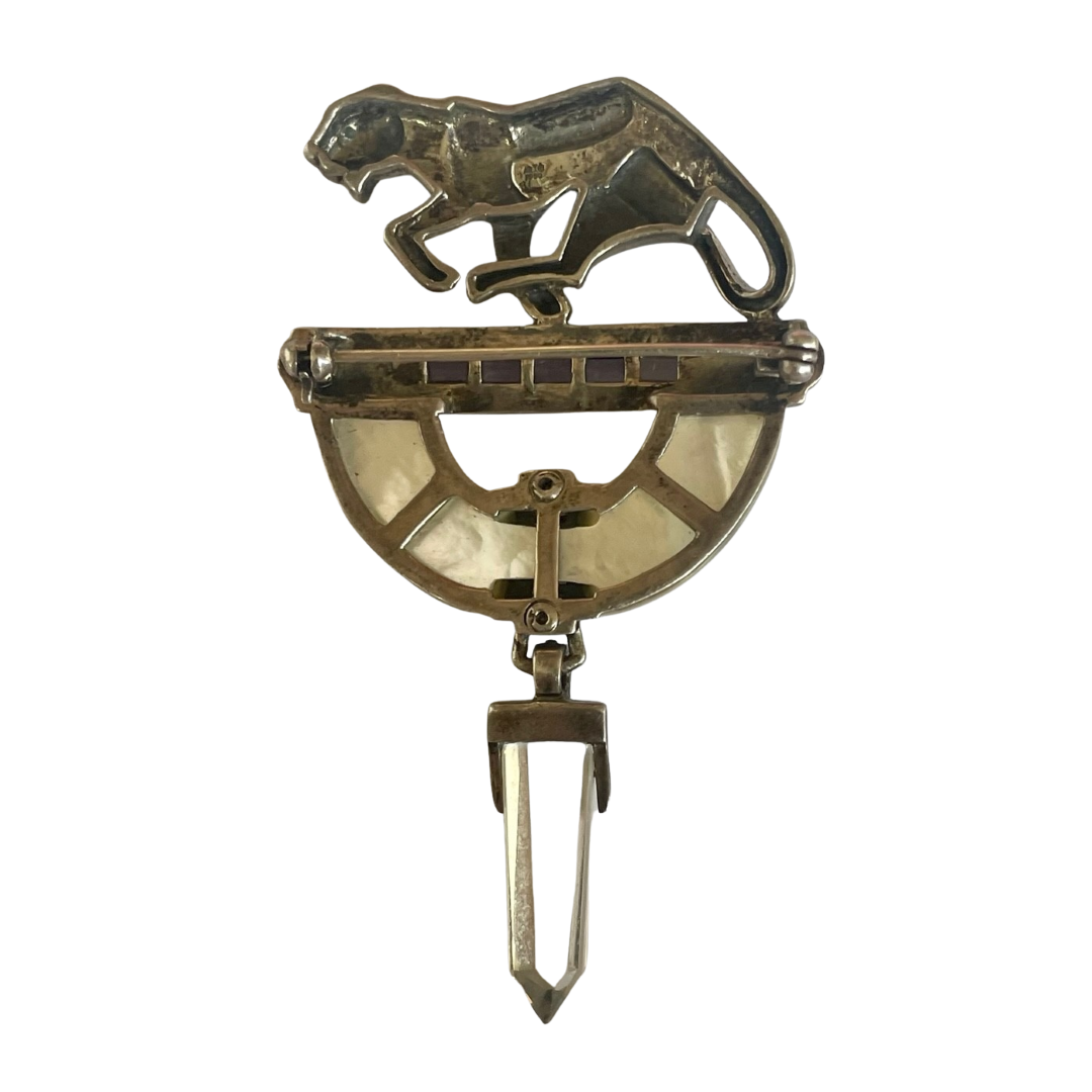 Vintage Panther Brooch in Art Deco Style, 1990