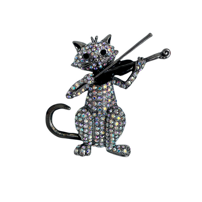 Butler & Wilson Cat and Fiddle  Brooch