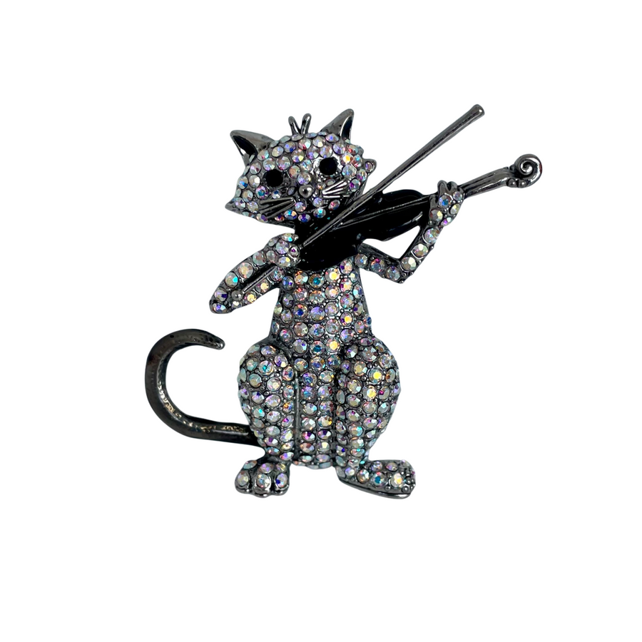 Butler & Wilson Cat and Fiddle  Brooch