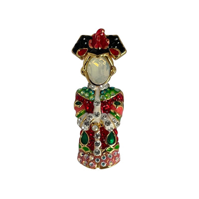 Vintage Butler & Wilson Asian Figure Brooch