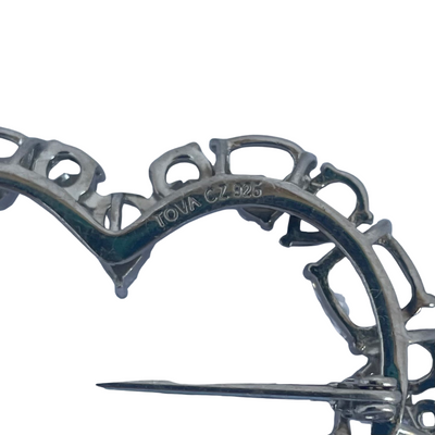 Sterling Silver Heart Brooch