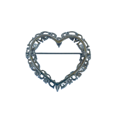 Sterling Silver Heart Brooch