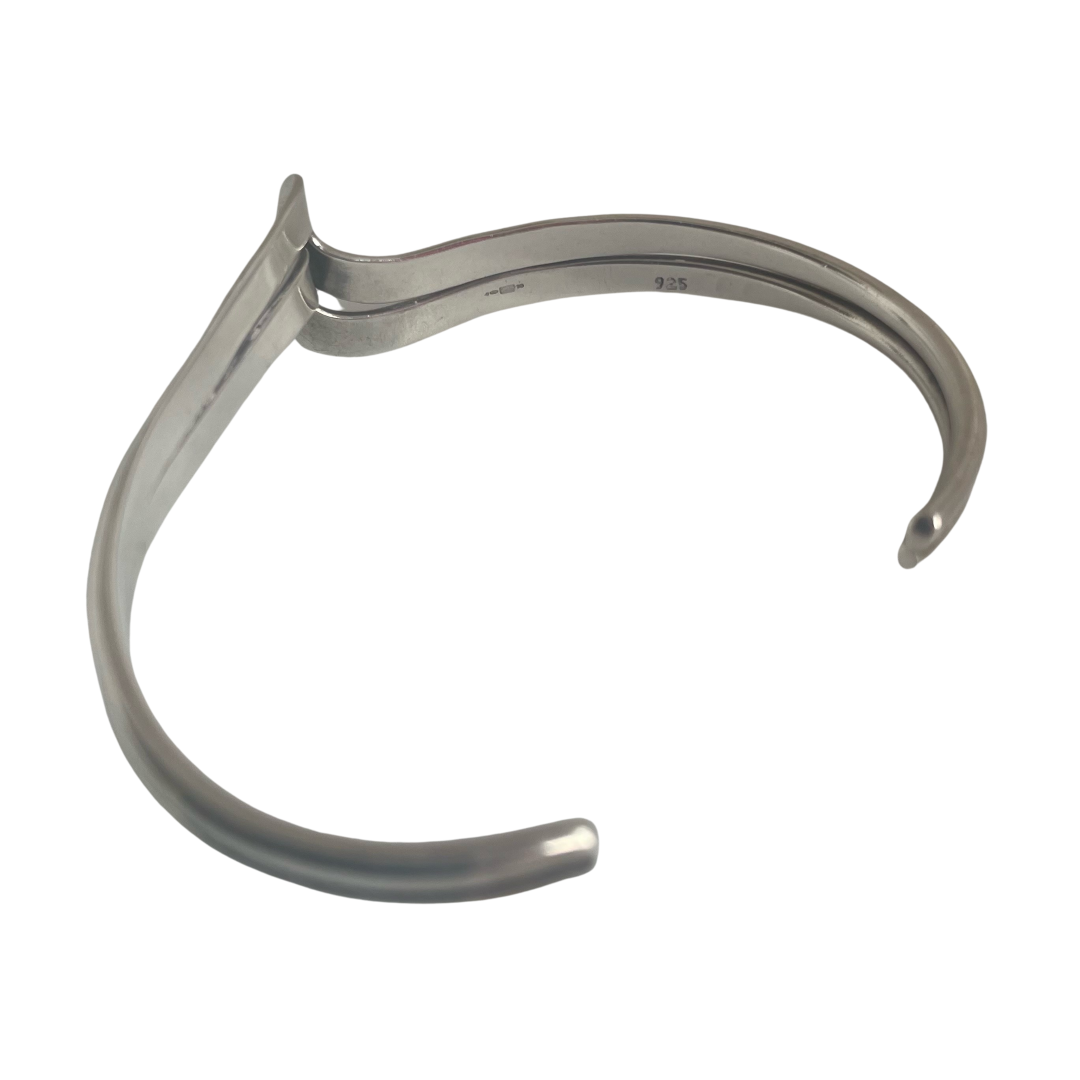 A Sterling Silver Double Wave Bracelet