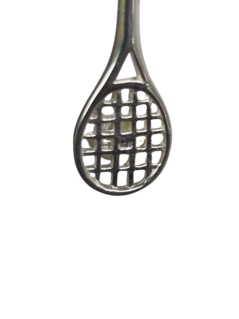 A Sterling Silver Tennis Racquet Necklace