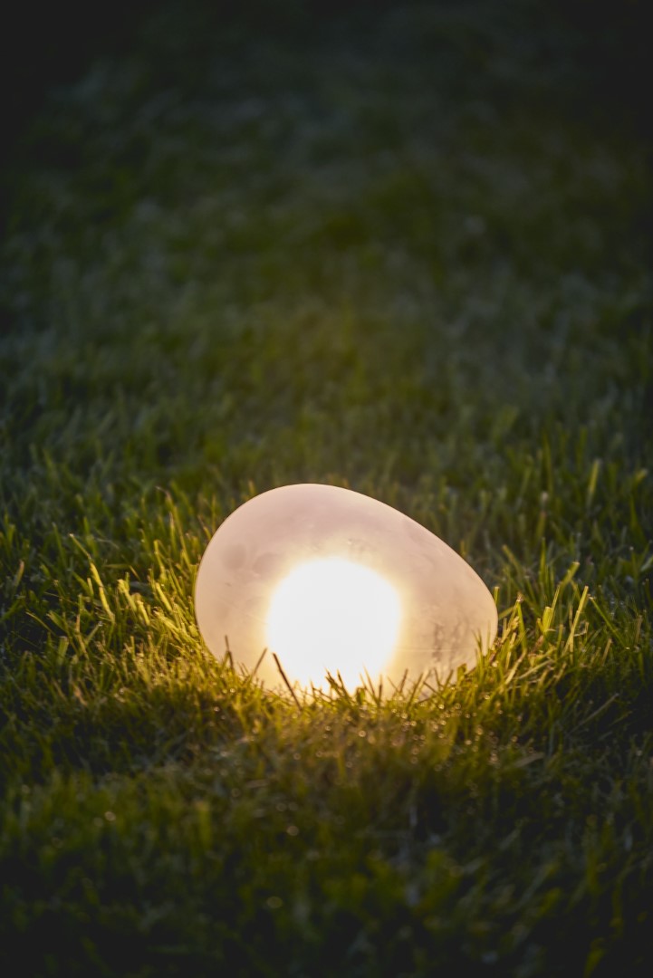 Solar Powered Glass Pebble