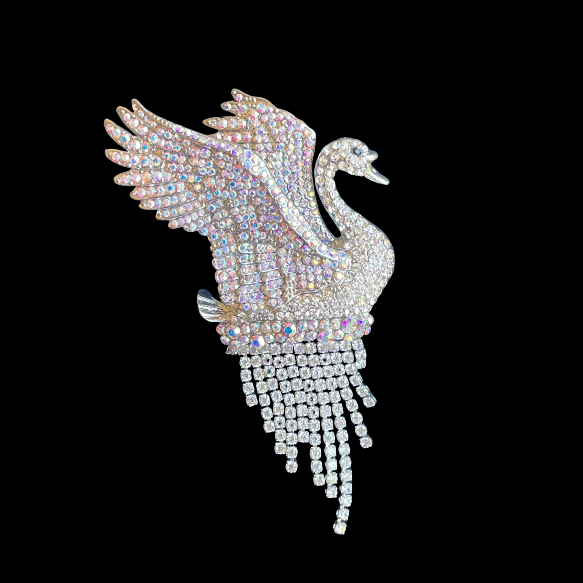 A Butler & Wilson Large Swan Brooch