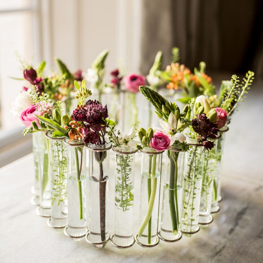 Test Tube Flower Vase - Circular