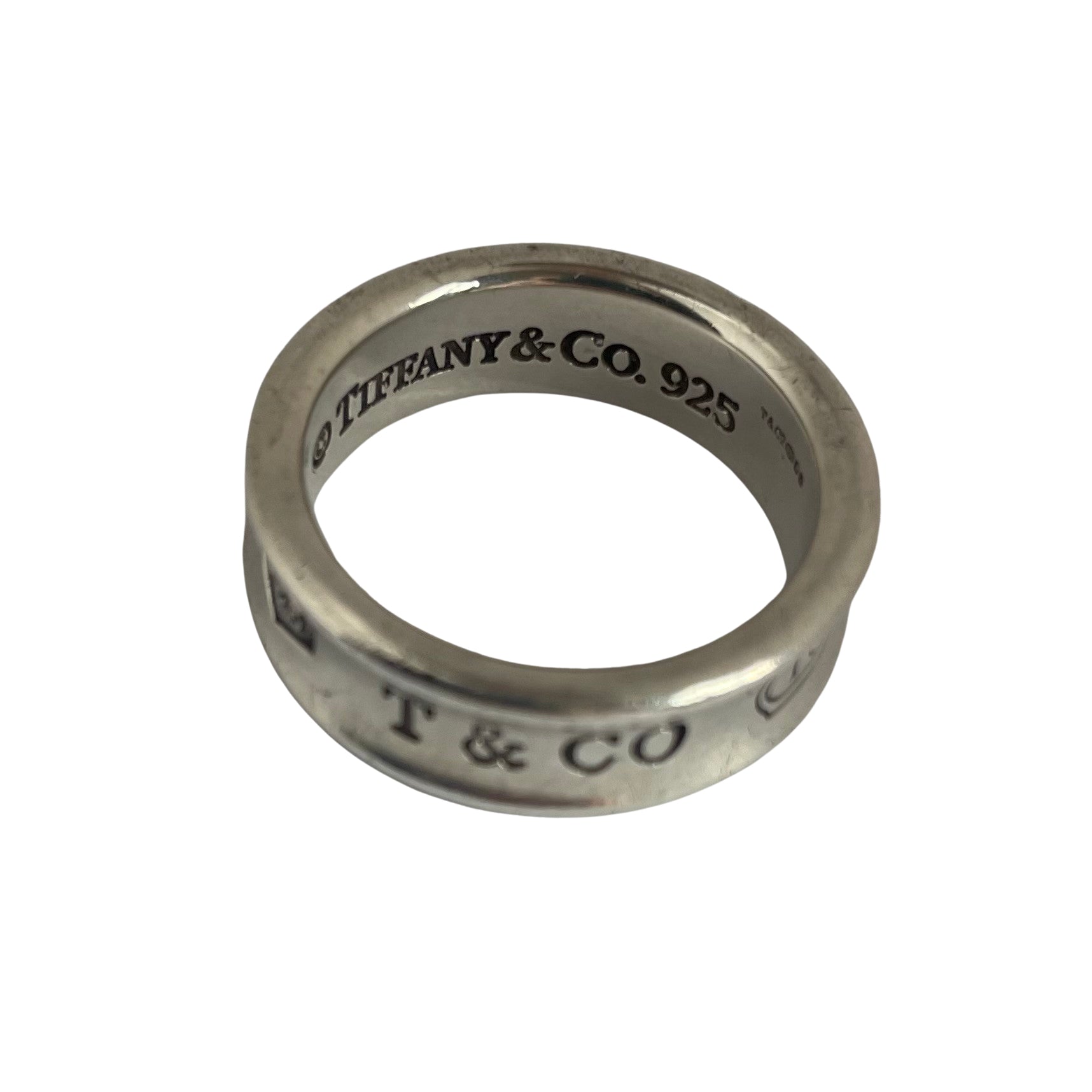 Vintage Tiffany & Co. 1837 Ring in 925 Sterling Silver, 7mm Size O