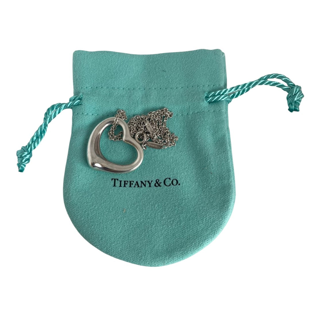 A Vintage Tiffany & Co. Elsa Peretti Open Heart Pendant Necklace, 27mm