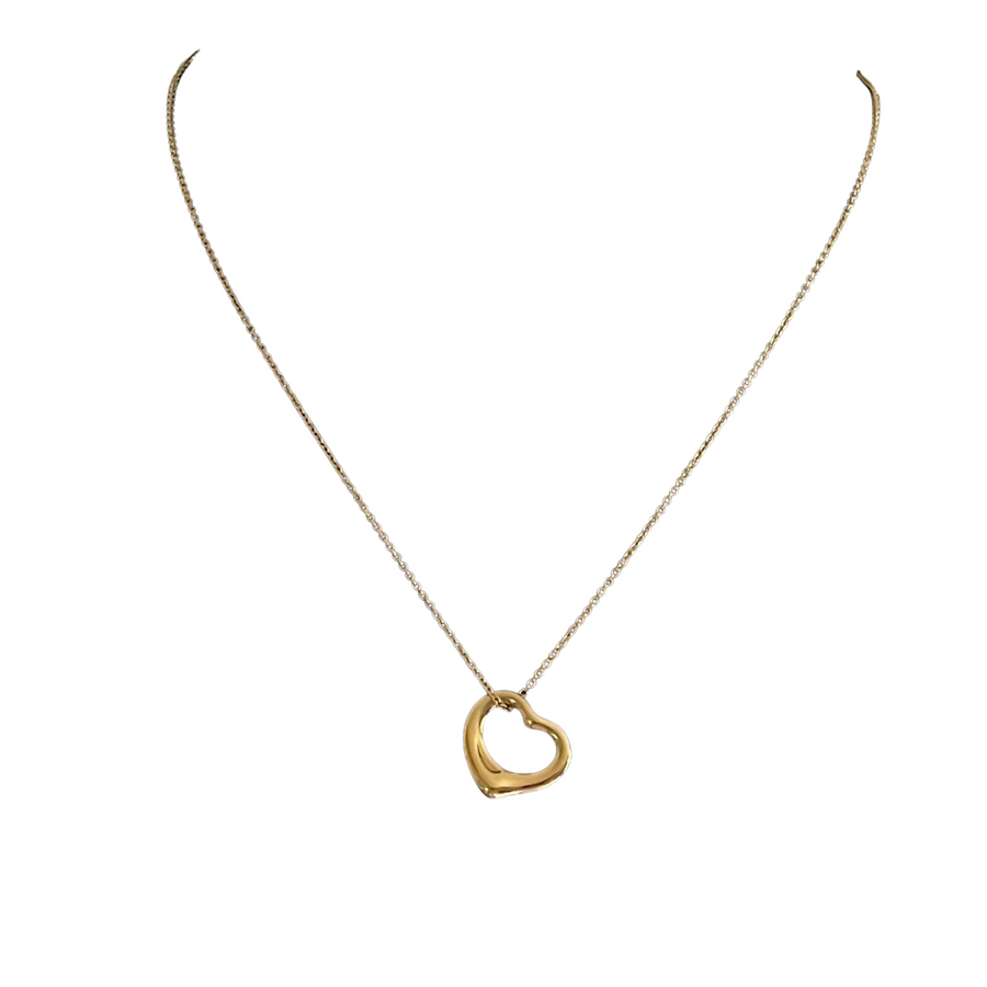 Tiffany & Co. Elsa Peretti 18ct Yellow Gold Open Heart Pendant, 16mm