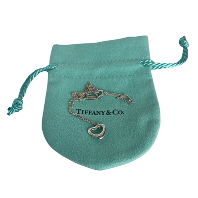 A Vintage Tiffany & Co. Sterling Silver Elsa Peretti Open Heart Pendant Necklace, 11mm