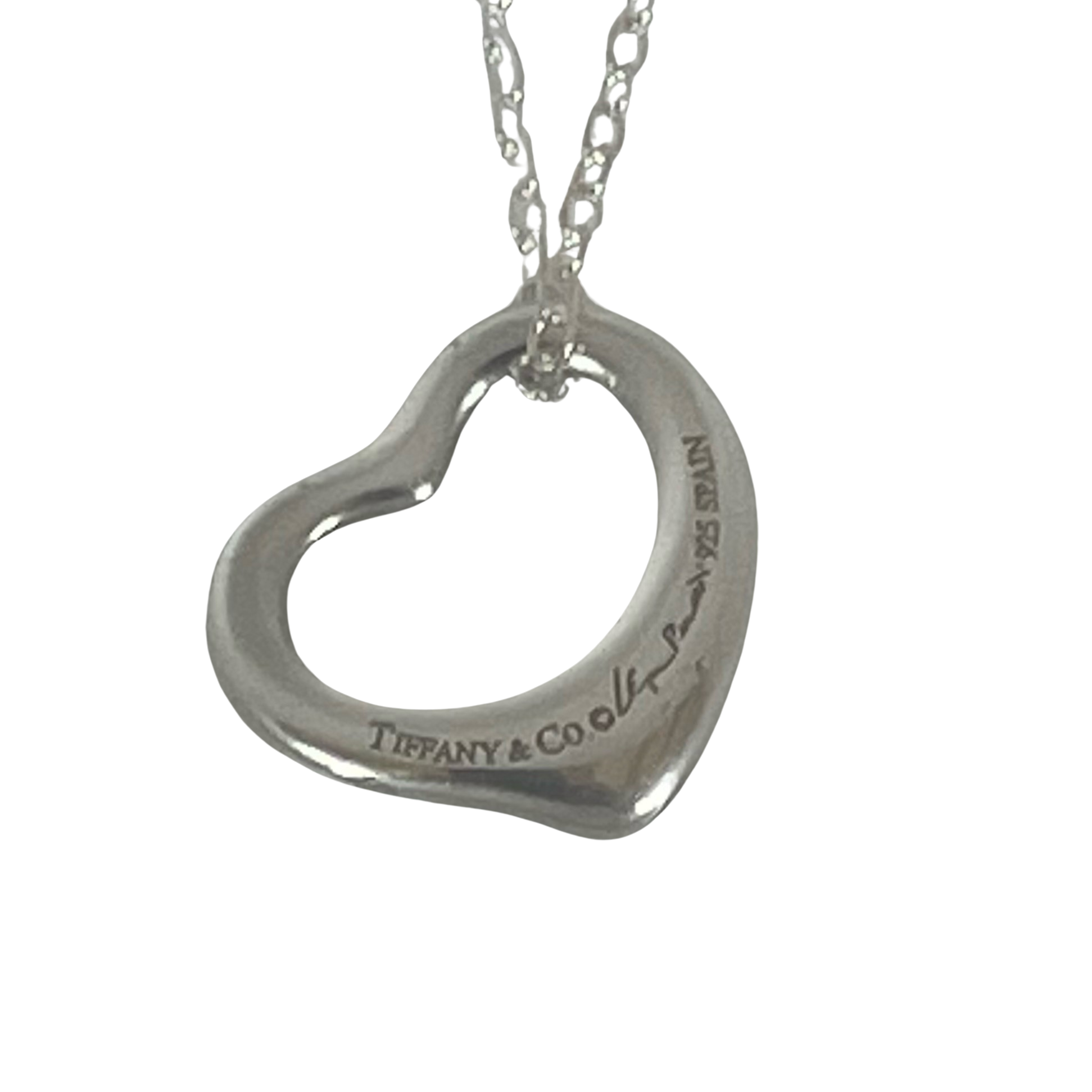 A Vintage Tiffany Sterling Silver Elsa Peretti Open Heart Pendant, 22mm