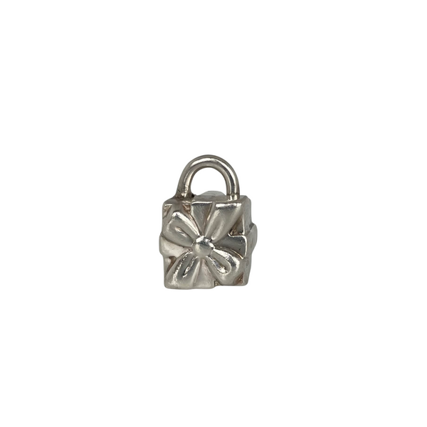 A Vintage Tiffany Sterling Silver Gift Box Charm / Pendant