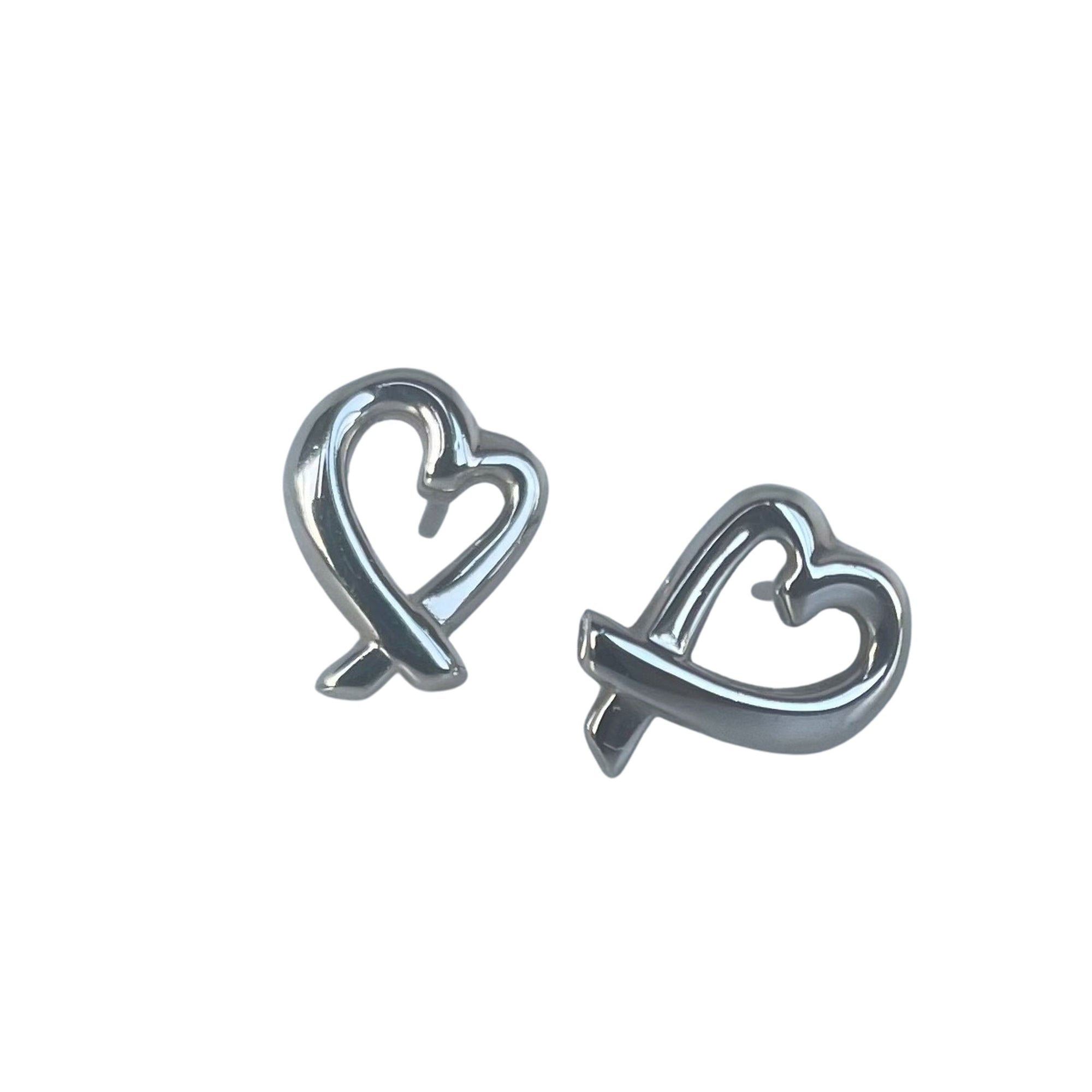 Tiffany & Co. 925 Sterling Silver Elsa Peretti Open Heart Drop Earring –  Afashionistastore