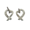 A pair of Tiffany & Co. Paloma Picasso Loving Heart Sterling Silver Vintage Earrings