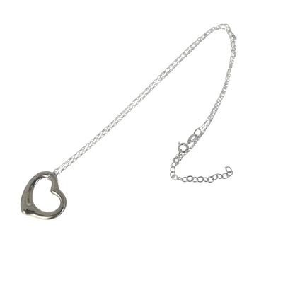 A Vintage Tiffany & Co. Elsa Peretti Open Heart Pendant Necklace, 22 mm