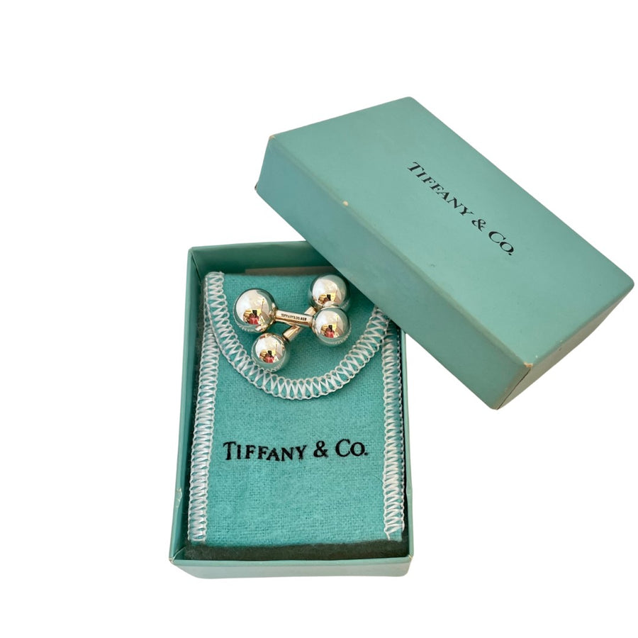 A pair of Tiffany & Co Vintage Barbell Cufflinks